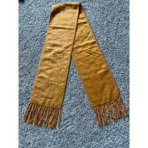 THE ABBEY Alpaca Wool Scarf Peruvian Soft Fall Autumn GOLD 9.25 x 82 G23